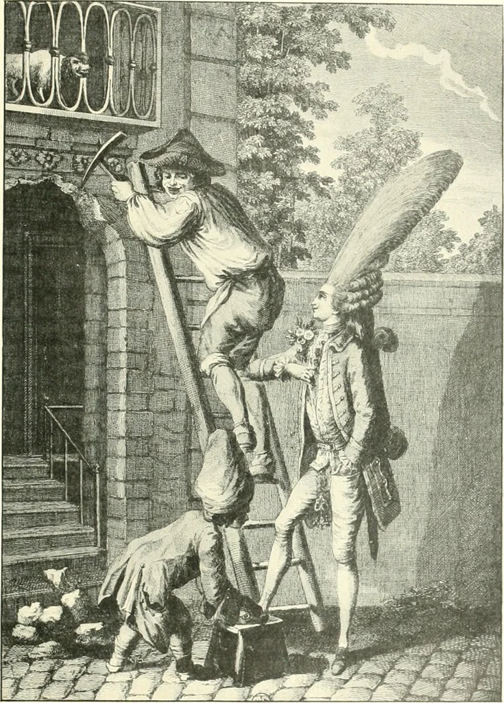 An illustration from L'estampe satirique et la caricature en France au 18e siècle; préf. de Maurice Tourneux, 1910, leaf 124