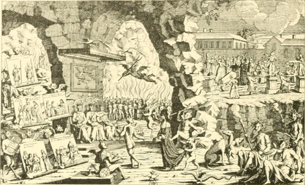 An illustration from L'estampe satirique et la caricature en France au 18e siècle; préf. de Maurice Tourneux, 1910, leaf 27