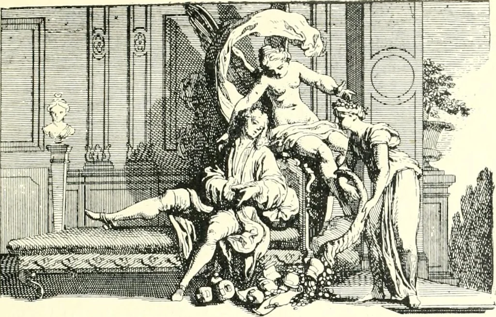 An illustration from L'estampe satirique et la caricature en France au 18e siècle; préf. de Maurice Tourneux, 1910, leaf 30