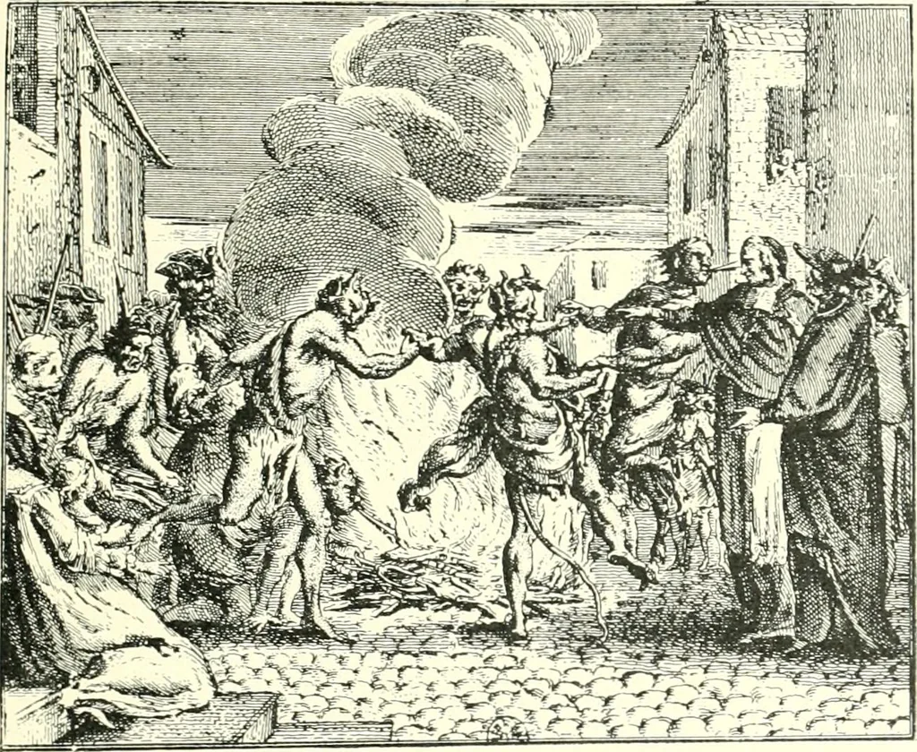 An illustration from L'estampe satirique et la caricature en France au 18e siècle; préf. de Maurice Tourneux, 1910, leaf 34