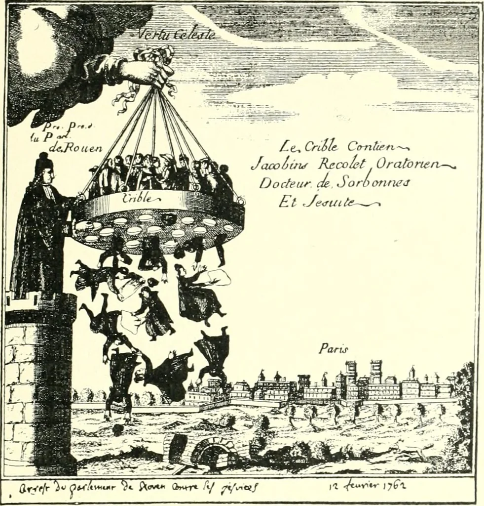 An illustration from L'estampe satirique et la caricature en France au 18e siècle; préf. de Maurice Tourneux, 1910, leaf 40
