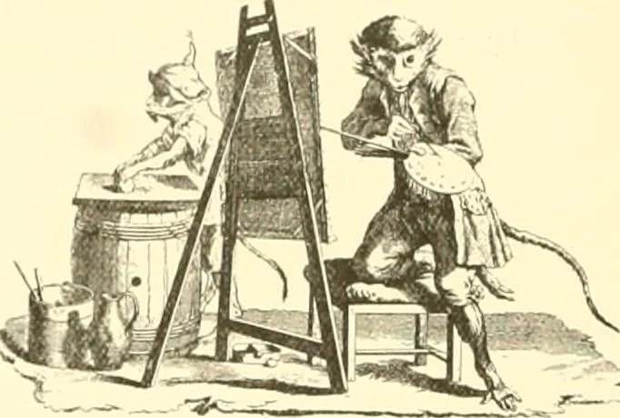 An illustration from L'estampe satirique et la caricature en France au 18e siècle; préf. de Maurice Tourneux, 1910, leaf 63