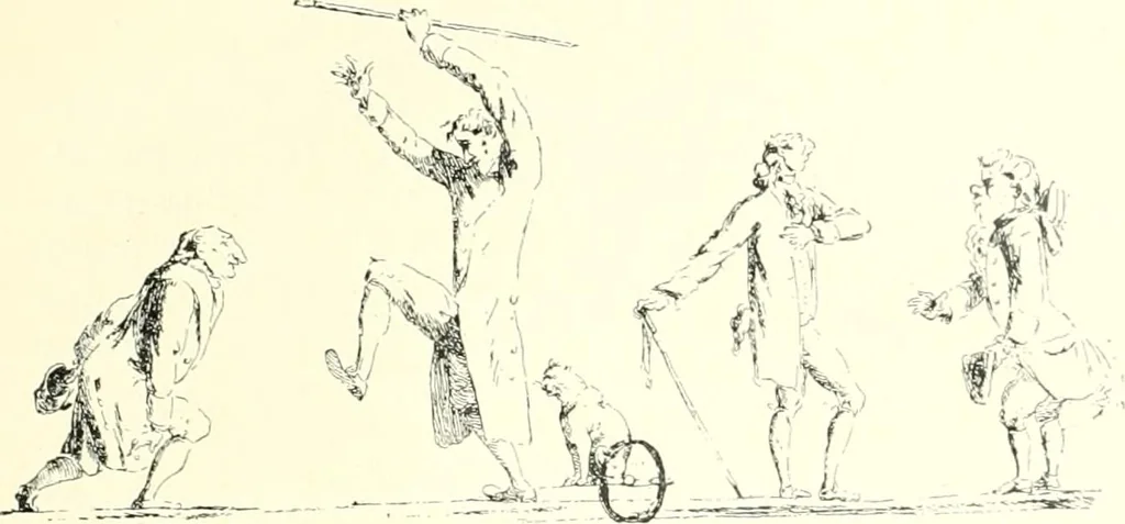 An illustration from L'estampe satirique et la caricature en France au 18e siècle; préf. de Maurice Tourneux, 1910, leaf 74