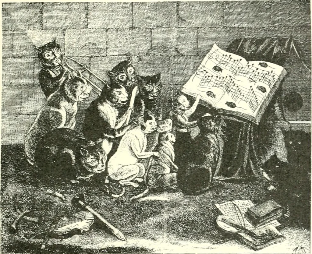 An illustration from L'estampe satirique et la caricature en France au 18e siècle; préf. de Maurice Tourneux, 1910, leaf 84