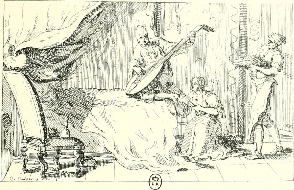 An illustration from L'estampe satirique et la caricature en France au 18e siècle; préf. de Maurice Tourneux, 1910, leaf 86