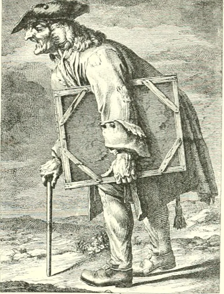 An illustration from L'estampe satirique et la caricature en France au 18e siècle; préf. de Maurice Tourneux, 1910, leaf 88