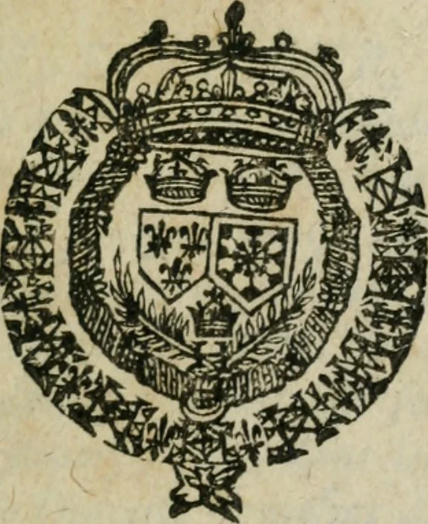 An illustration from Les tiltres d'hevr et de vertu de fev tres-chrestien Henry IIII. du nom, roy de France & de Nauarre, accommodez av noble & glorieux surnom de Grand, à luy publiquement donne pour epithete d'honneur apres sa mort, 1610, leaf 116