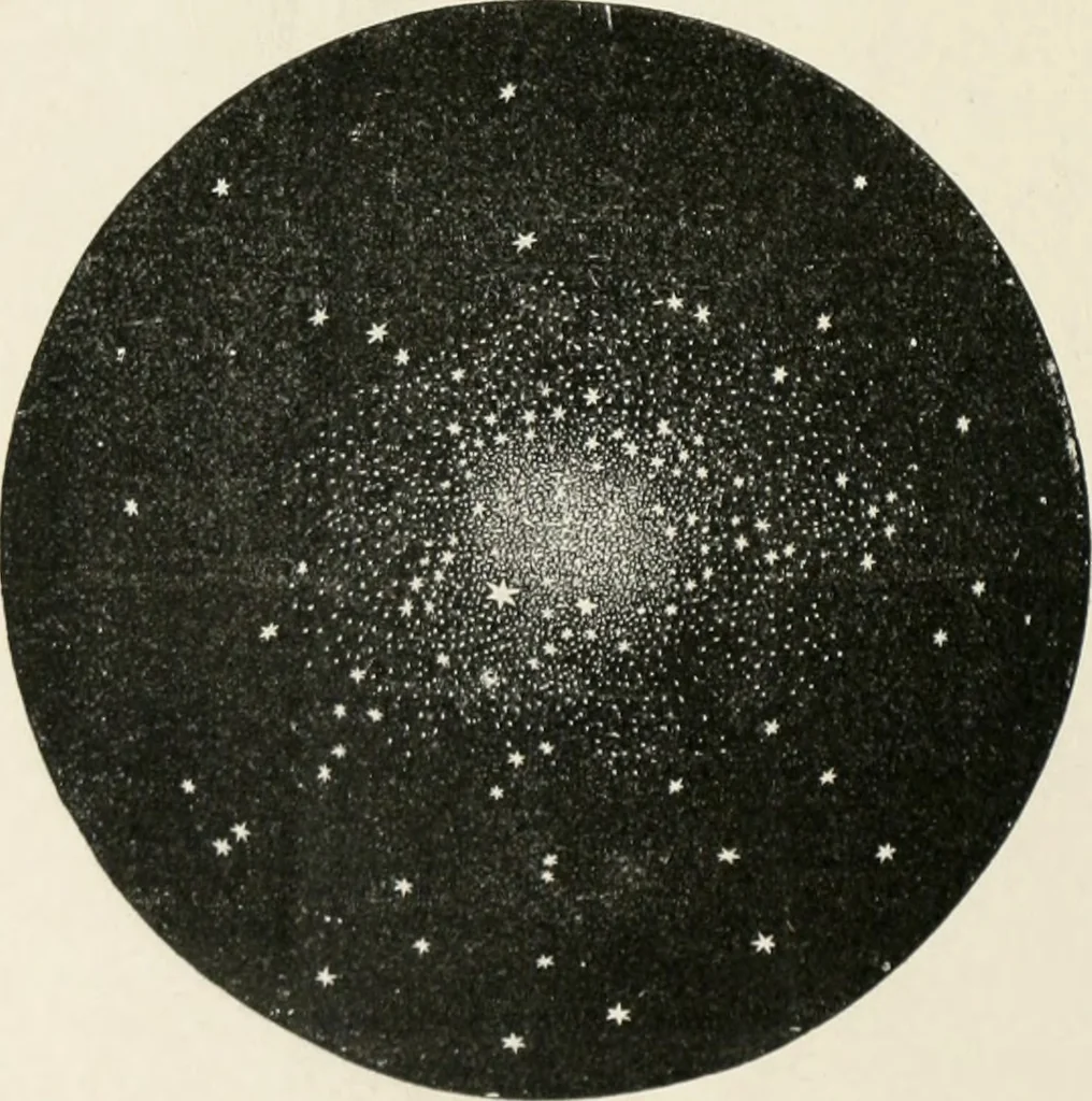 An illustration from Les étoiles; essai d'astronomie sidérale, 1895, leaf 17