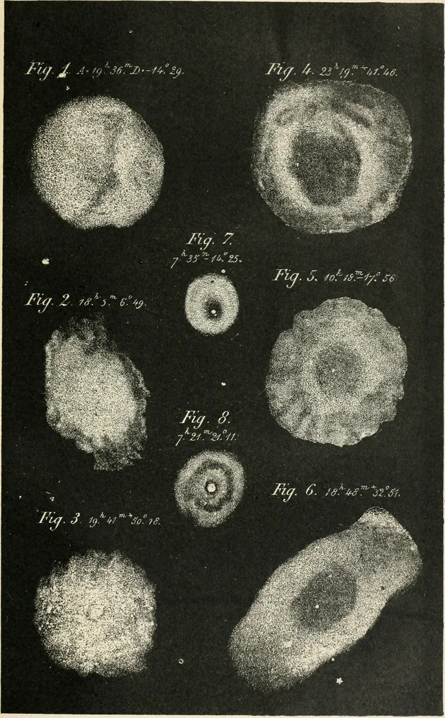 An illustration from Les étoiles; essai d'astronomie sidérale, 1895, leaf 20