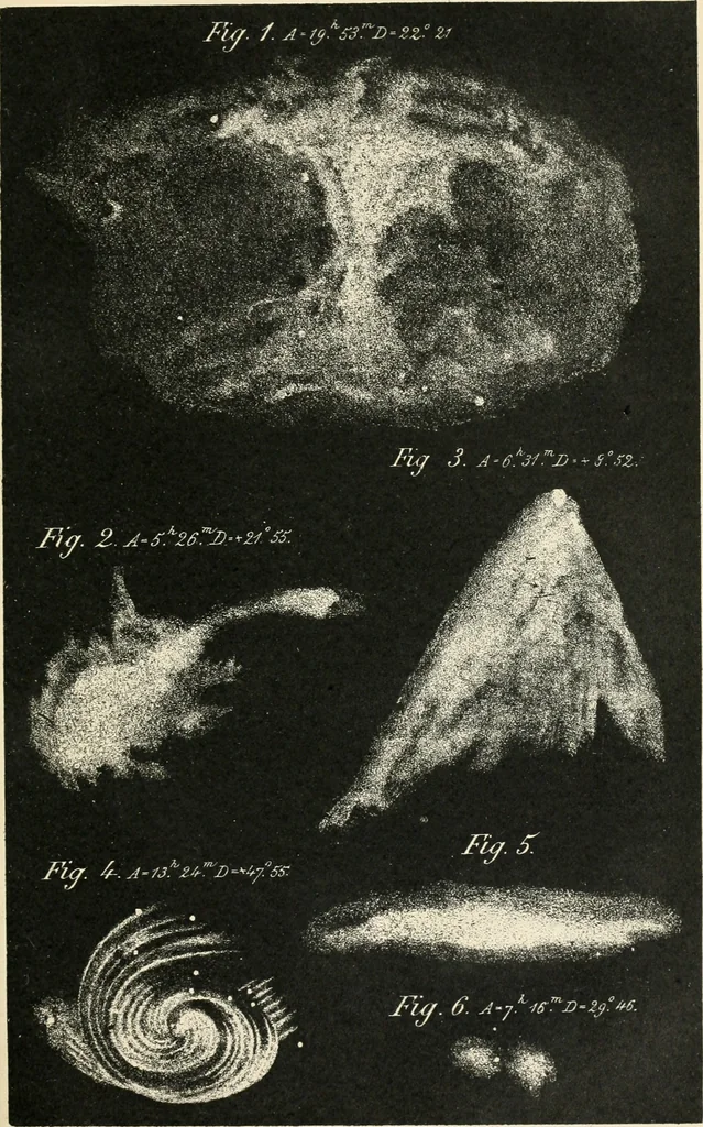 An illustration from Les étoiles; essai d'astronomie sidérale, 1895, leaf 44