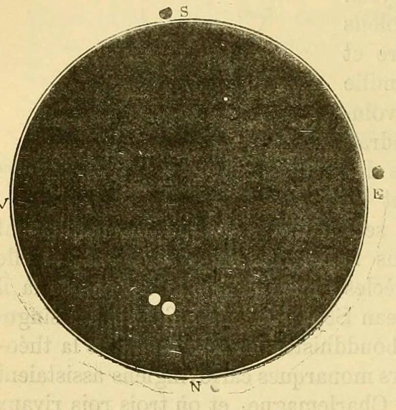 An illustration from Les étoiles et les curiosités du ciel; description complète du ciel visible à l'il nu et de tous les objets célestes faciles à observer;, 1882, leaf 342