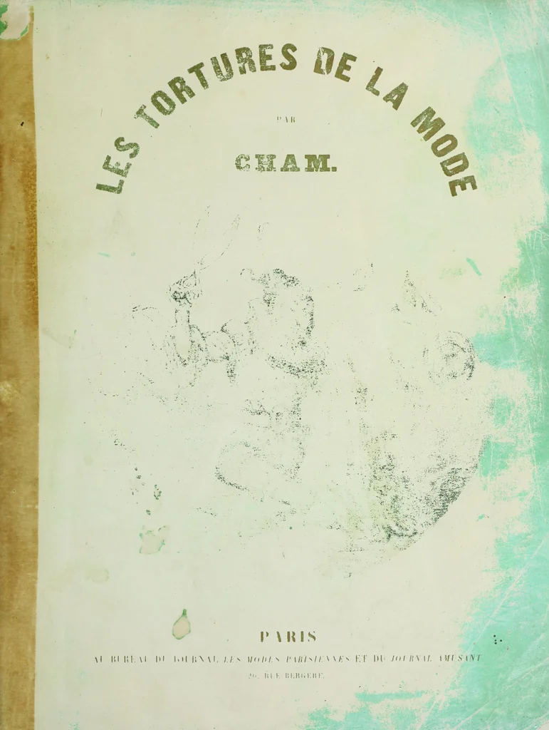 An illustration from Les tortures de la mode, 1850, leaf 4