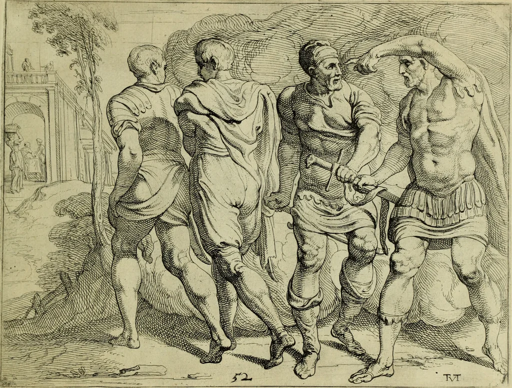 An illustration from Les travavx d'Vlysse, 1633, leaf 114