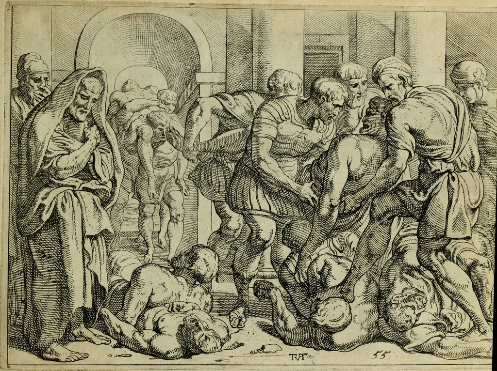 An illustration from Les travavx d'Vlysse, 1633, leaf 120