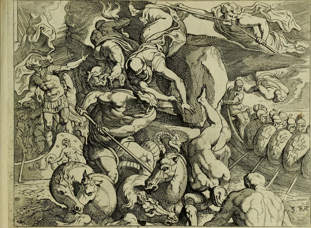 An illustration from Les travavx d'Vlysse, 1633, leaf 16