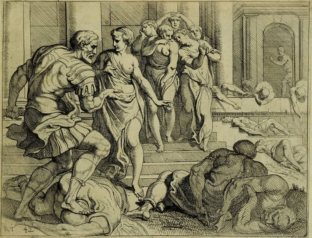An illustration from Les travavx d'Vlysse, 1633, leaf 94