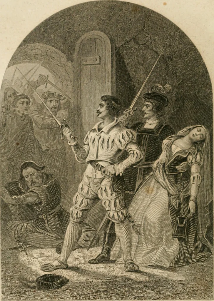 An illustration from Les tribunaux secrets : ouvrage historique, 1880, leaf 537