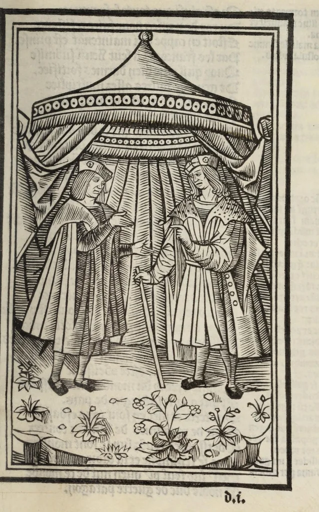 An illustration from Les triu[m]phes de fra[n]ce, 1508, leaf 55