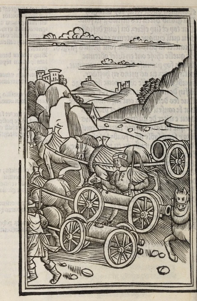 An illustration from Les triu[m]phes de fra[n]ce, 1508, leaf 58