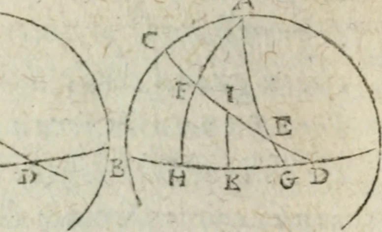 An illustration from Les trois livre des elemens spheriqves, 1615, leaf 117
