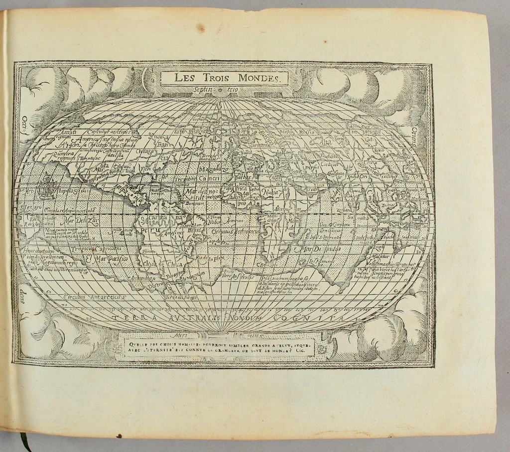 An illustration from Les trois mondes, 1582, leaf 65