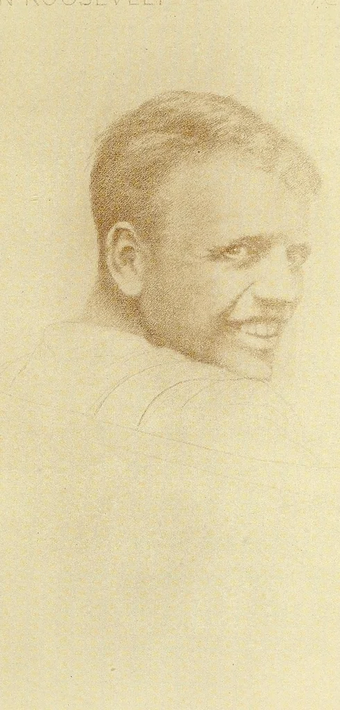 An illustration from Lest we forget : MCMXIX-MCMXVIII : portrait drawings, 1919, leaf 35