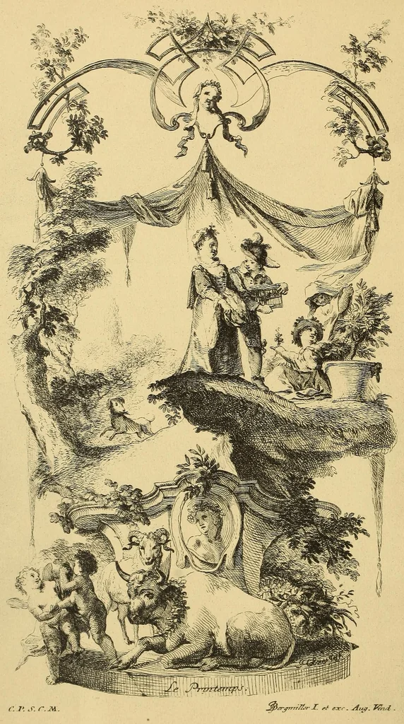 An illustration from Le style Louis XV, 1920, leaf 126