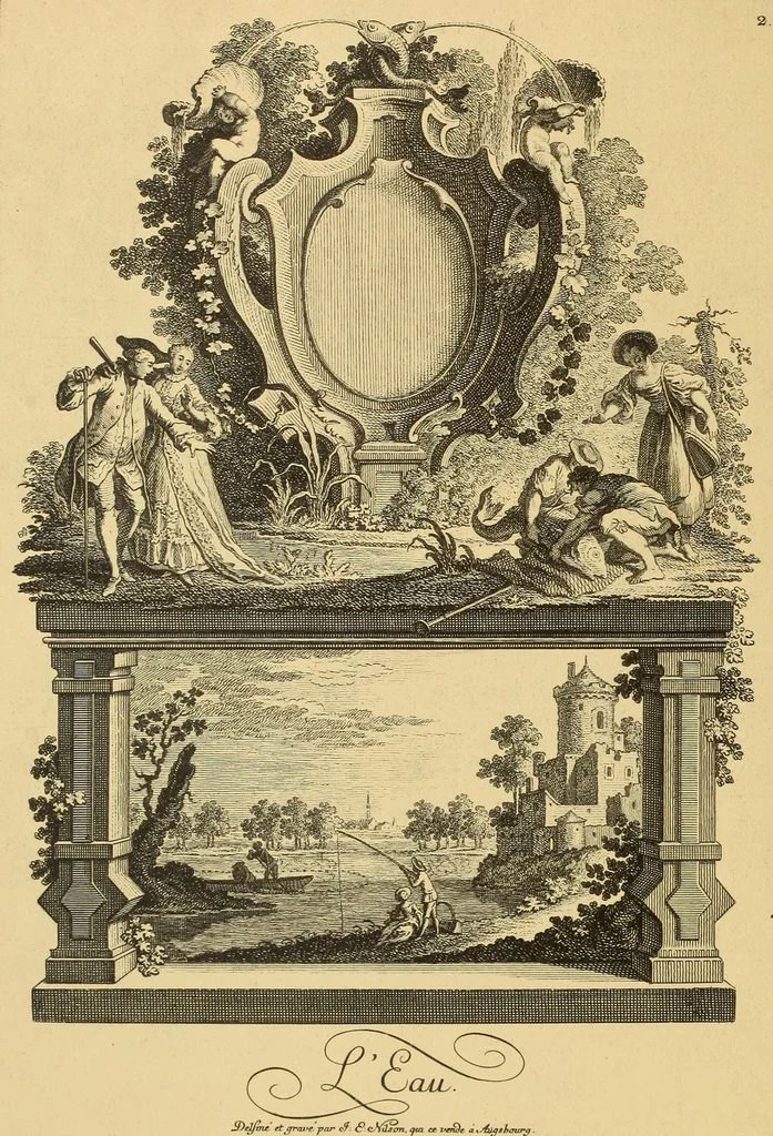 An illustration from Le style Louis XV, 1920, leaf 158