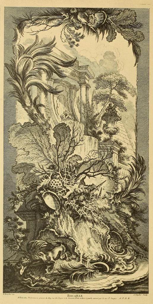 An illustration from Le style Louis XV, 1920, leaf 58