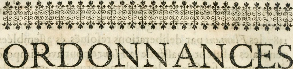 An illustration from Les us, et coutumes de la mer. Divisées en trois parties. I. De la navigation. II. Du commerce naval, & contrats maritimes. III. De la jurisdiction de la marine. Avec un traitté des termes de marine, reglemens de la navigation des fleuves & rivieres; et les nouveaux edits, reglemens, arrests & iugemens rendus sur le fait du commerce de la mer, 1671, leaf 179