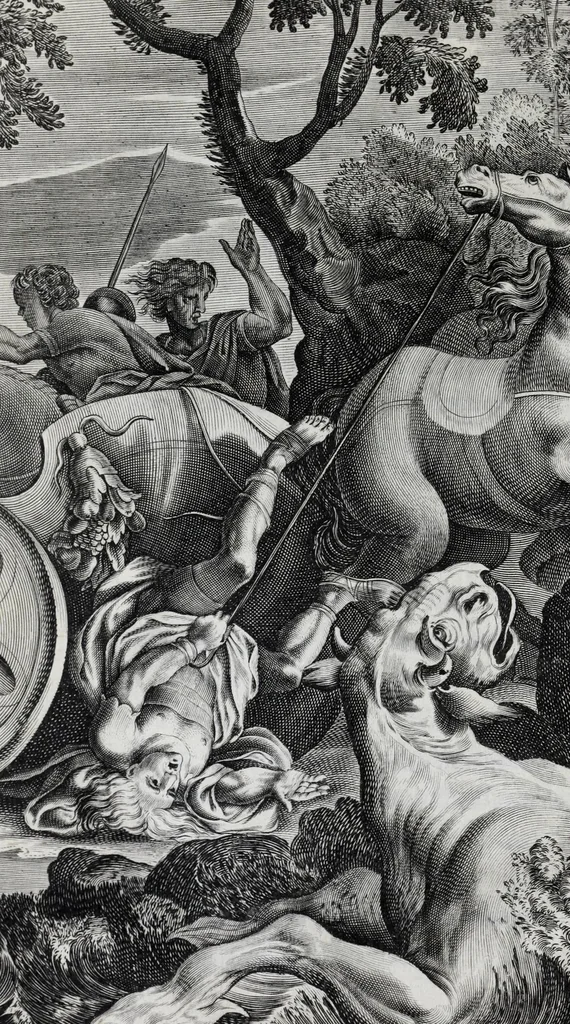 An illustration from Les vers heroiques du sieur Tristan Lhermite, 1648, leaf 148