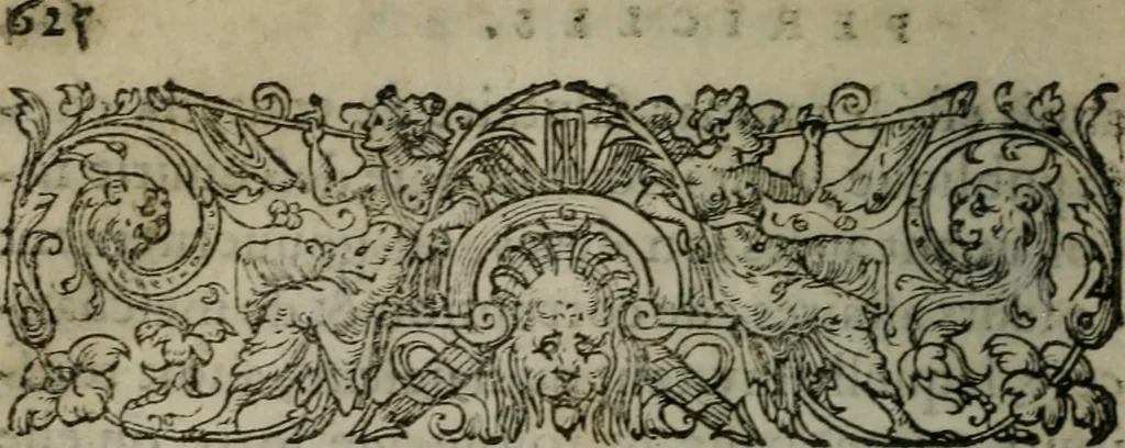 An illustration from Les Vies des hommes illustres, grecs et romains, comparées l'une avec l'autre, 1567, leaf 85