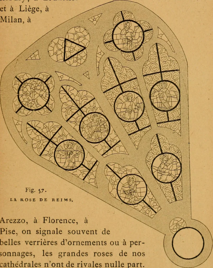An illustration from Les vitraux, 1895, leaf 100