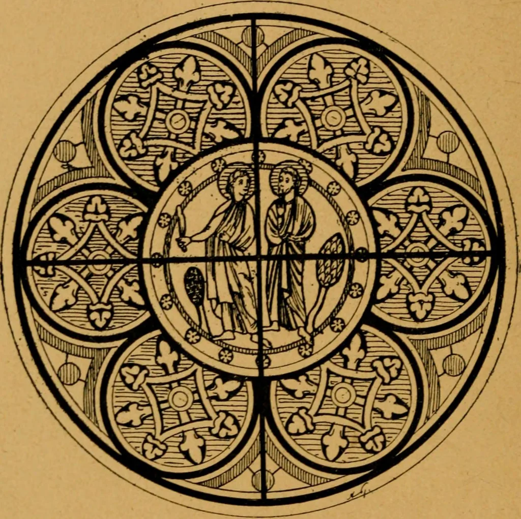 An illustration from Les vitraux, 1895, leaf 101