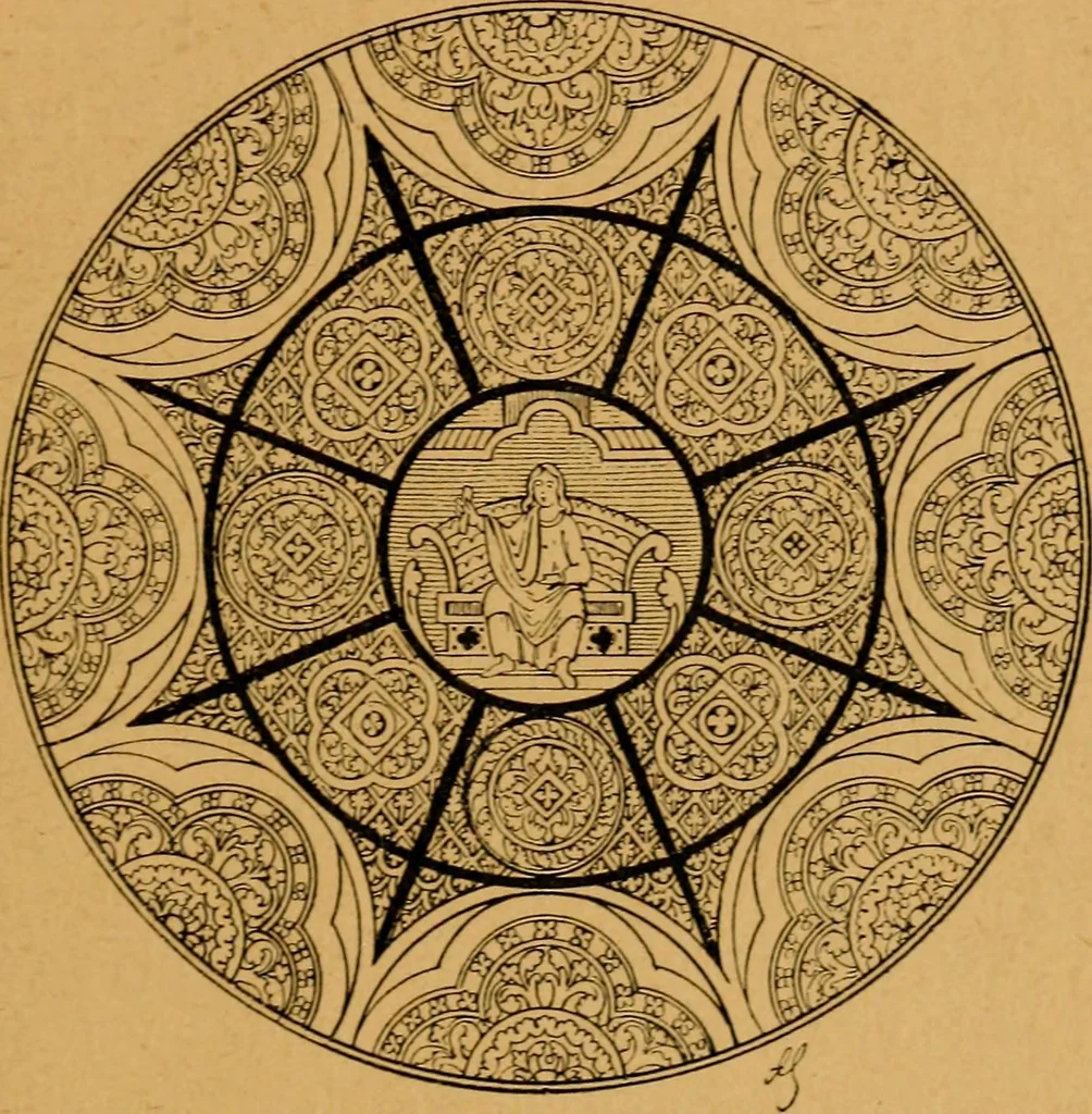 An illustration from Les vitraux, 1895, leaf 102