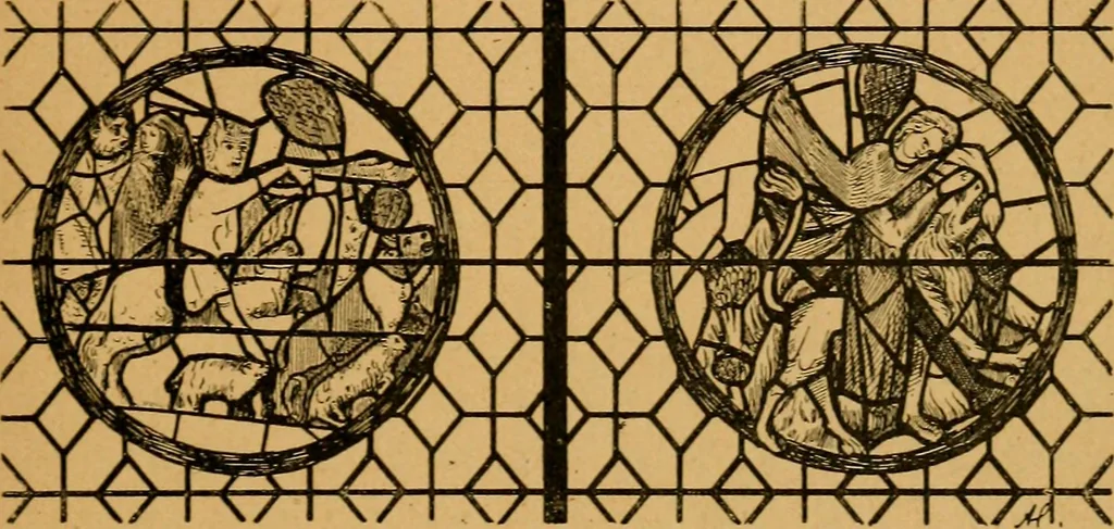 An illustration from Les vitraux, 1895, leaf 112