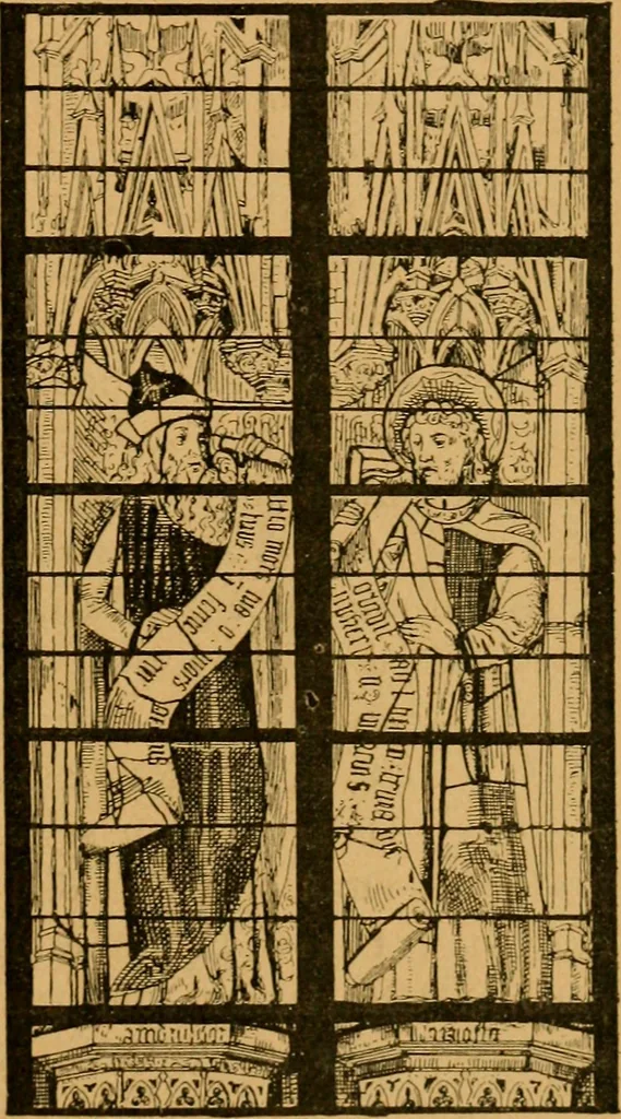 An illustration from Les vitraux, 1895, leaf 148