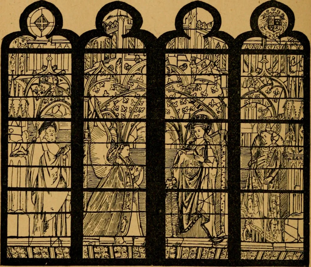 An illustration from Les vitraux, 1895, leaf 157