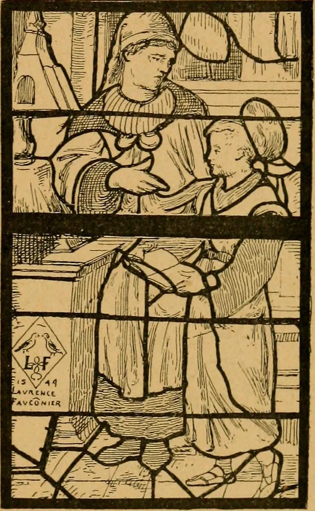 An illustration from Les vitraux, 1895, leaf 174