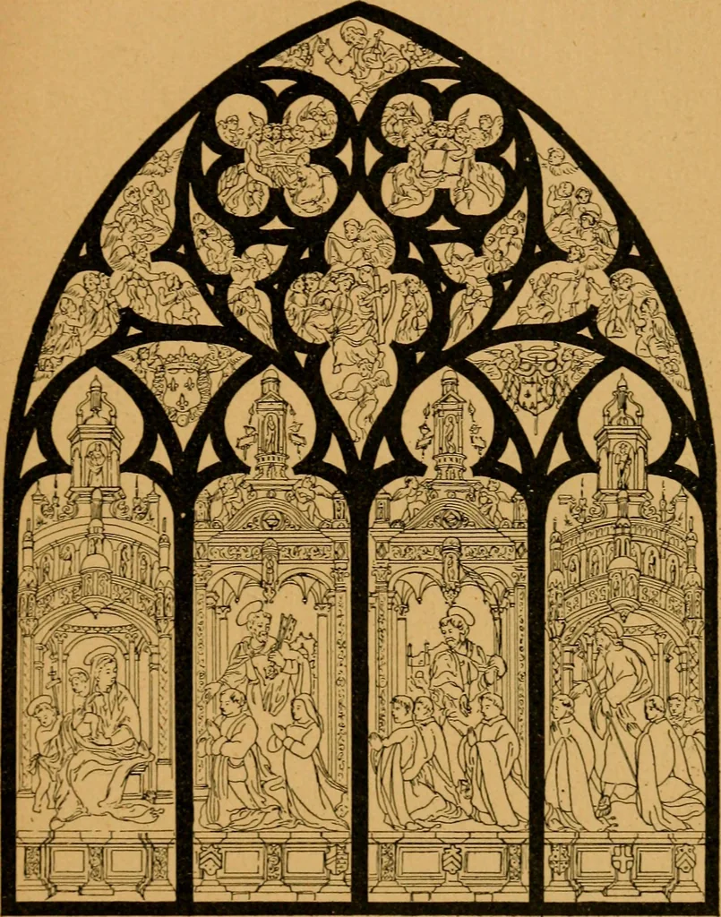 An illustration from Les vitraux, 1895, leaf 176