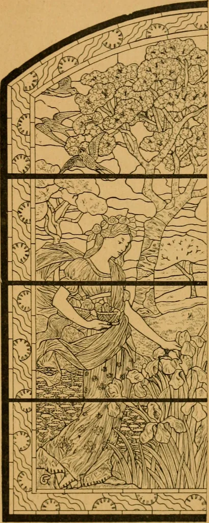 An illustration from Les vitraux, 1895, leaf 288