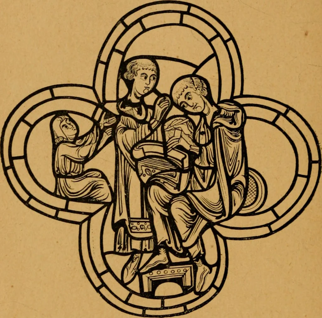 An illustration from Les vitraux, 1895, leaf 57