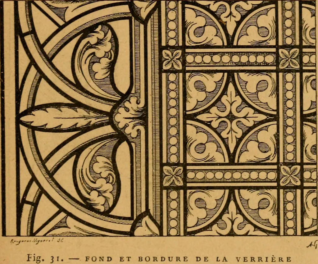 An illustration from Les vitraux, 1895, leaf 70