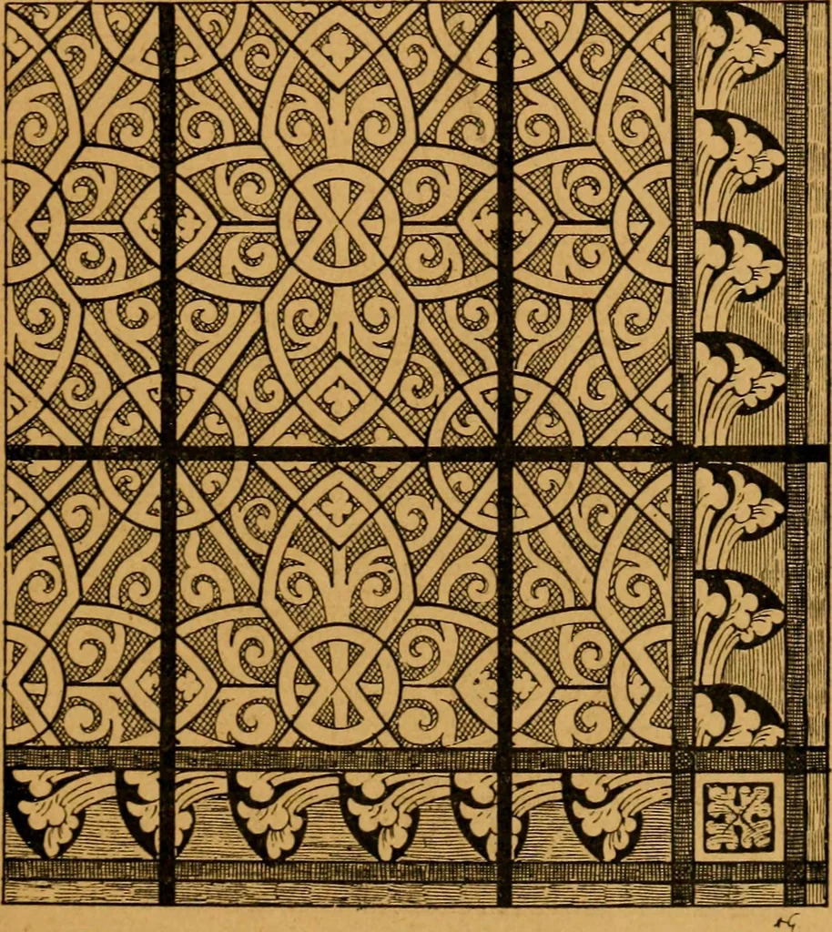 An illustration from Les vitraux, 1895, leaf 84