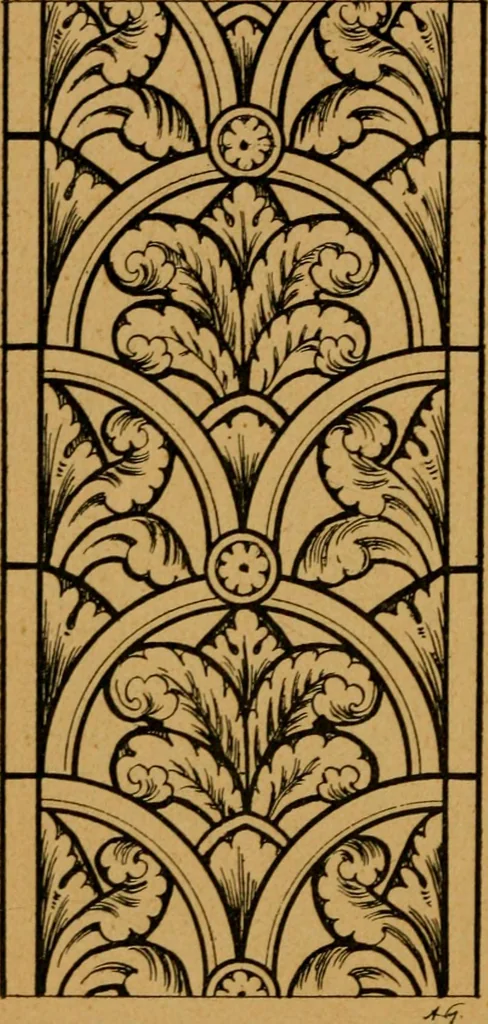 An illustration from Les vitraux, 1895, leaf 97