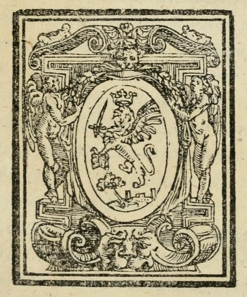 An illustration from Le svntvosissime eseqvie celebrate nella mag.ca città di Bergamo in morte dello ill.mo signor Astorre Baglioni con alcuni legiadri componimenti latini & volgari, 1572, leaf 5
