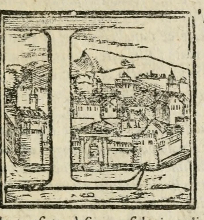 An illustration from Le svntvosissime eseqvie celebrate nella mag.ca città di Bergamo in morte dello ill.mo signor Astorre Baglioni con alcuni legiadri componimenti latini & volgari, 1572, leaf 9