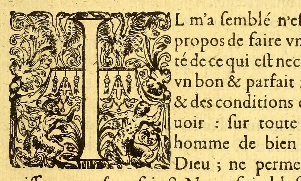 An illustration from Les voyages de la Nouuelle France occidentale, dicte Canada, faits par le sr de Champlain Xainctongeois, capitaine pour le roy en la marine du Ponant, & toutes les descouuertes qu'il a faites en ce païs depuis l'an 1603. iusques en l'an 1629. ... auec vn traitté des qualitez & conditions requises à vn bon & parfaict nauigateur pour cognoistre la diuersité des estimes qui se font en la nauigation ... ensemble vne carte generalle de la description dudit pays faicte en son meridien selon la declinaison de la guide aymant, & vn catechisme ou instruction traduicte du françois au langage des peuples sauuages de quelque contrée, auec ce qui s'est passé en ladite Nouuelle France en l'année 1631, 1632, leaf 667