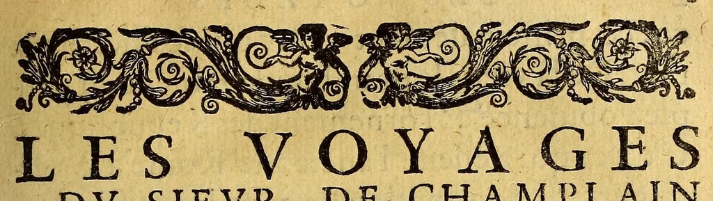 An illustration from Les voyages du sieur de Champlain Xaintongeois, capitaine ordinaire pour le roy, en la marine. : diuisez en deux liures. ou, iournal tres-fidele des obseruations faites és descouuertures de la Nouuelle France ... ensemble deux cartes geografiques ... à laquelle est adiousté le voyage du destroict qu'ont trouué les Anglois, au dessus de Labrador ... en l'an 1612. cerchans vn chemin par le Nord, pour aller à la Chine, 1613, leaf 27
