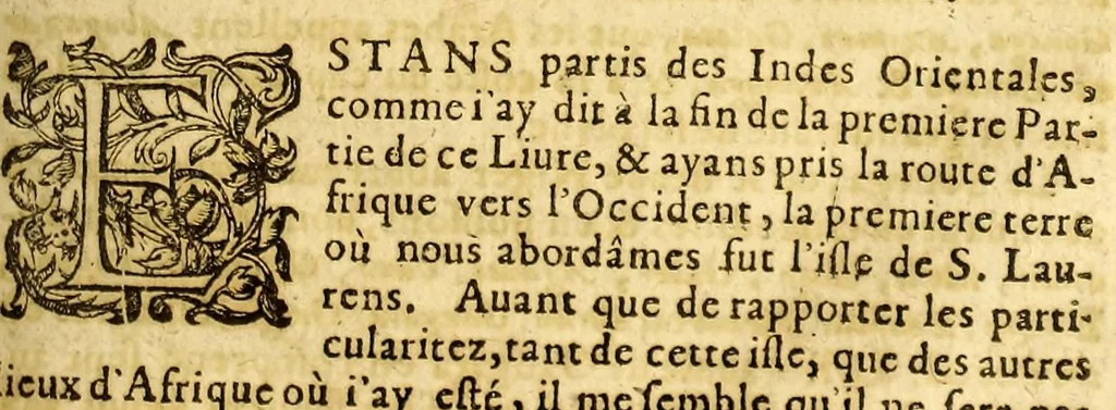 An illustration from Les voyages fameux du sieur Vincent Le Blanc Marseillois, qu'il a faits depuis l'aage de douze ans iusques à soixante, aux quatre parties du monde; a scauoir aux Indes Orientales & Occidentales ..., 1649, leaf 293